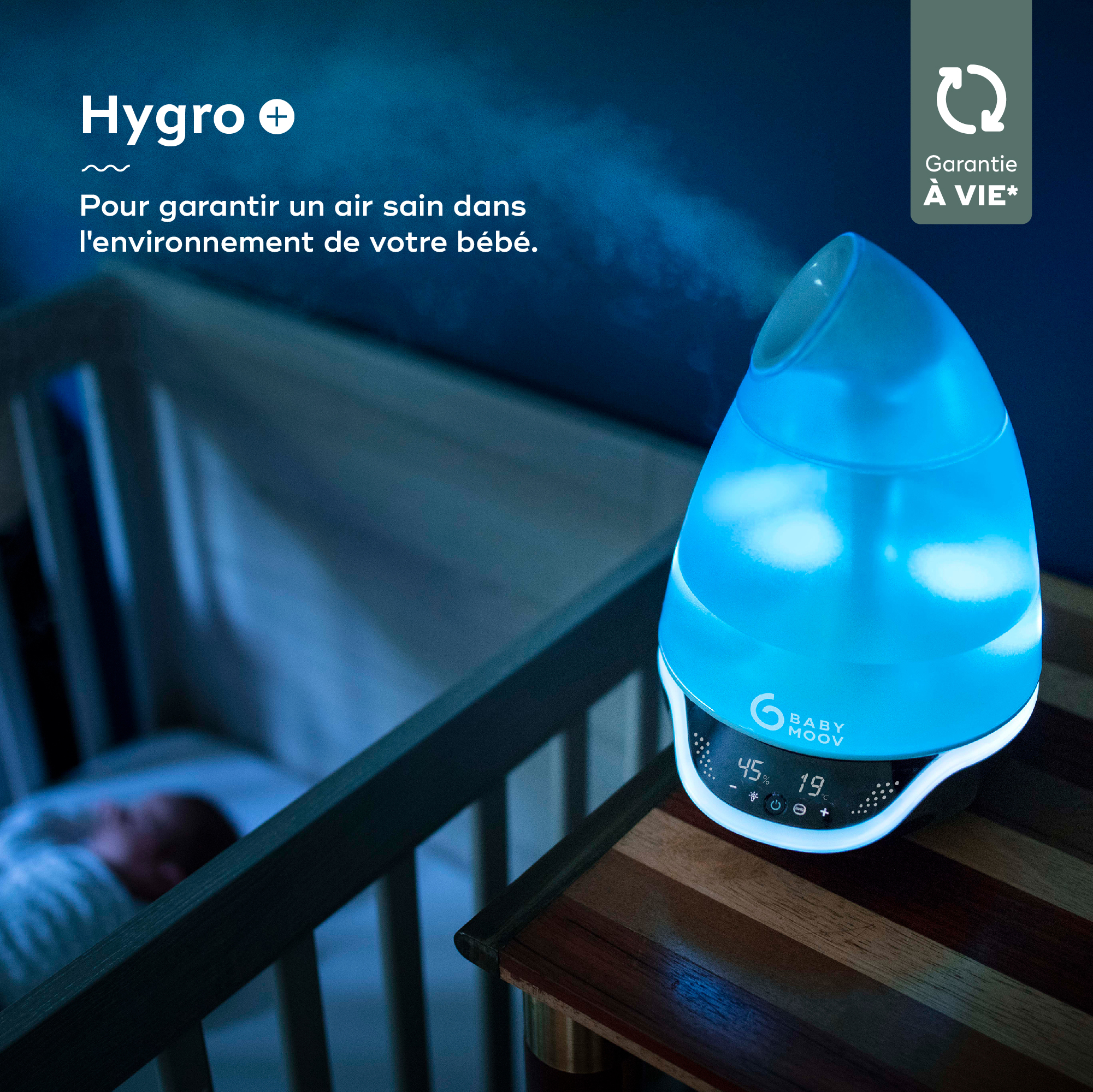 Humidificateur Sweet Dreams avec projecteur d'images Bleu / Blanc de Vicks,  Humidificateurs et purificateurs : Aubert Belgique