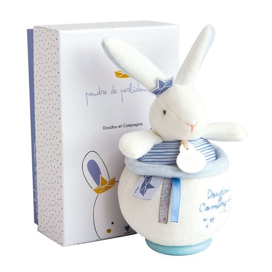 Perlidoudou boîte à musique Lapin matelot  de Doudou et Compagnie