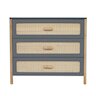 Océania commode 3 tiroirs tressage rotin