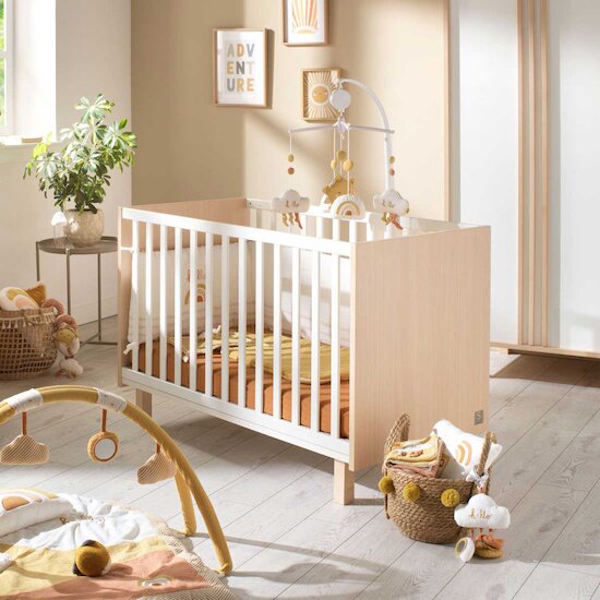 Nature Lit Bébé Chêne Velours - blanc 60 x 120 cm de Sauthon Baby's Sweet Home Nature Lit Bébé Chêne Velours - blanc 60 x 120 cm de Sauthon Baby's Sweet Home
