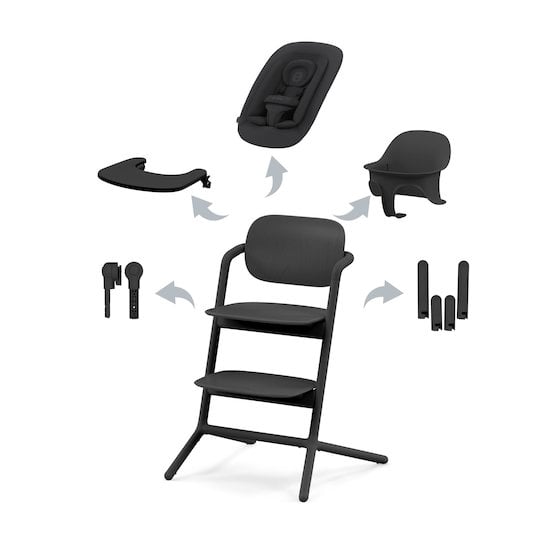 Chaise haute Lemo 4-en-1 Stunning Black  de CYBEX