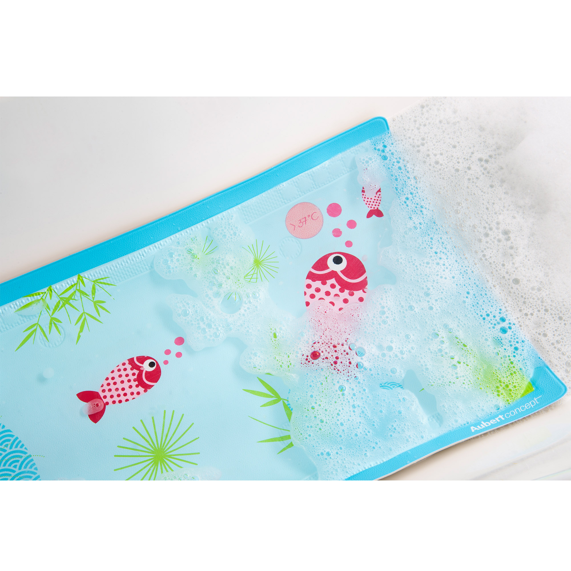 Tapis De Bain Aquarium Bleu De Aubert Concept Accessoires De Bain Aubert