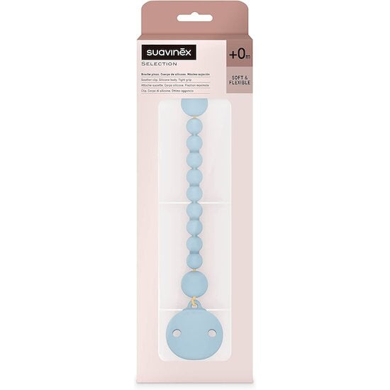 Attache-Sucette Silicone Bleu  de Suavinex