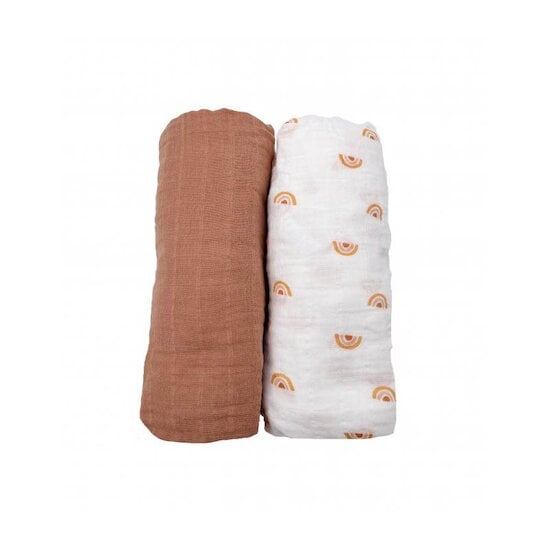 Sunlight Lot de 2 draps housse bio   de Sauthon Baby Déco