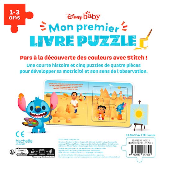 Disney Baby - Mon 1er livre puzzle - Stitch et les couleurs   de Hachette Jeunesse Disney