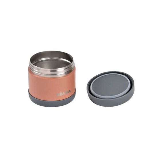 Portion inox isotherme Gris / Terracotta  de Béaba