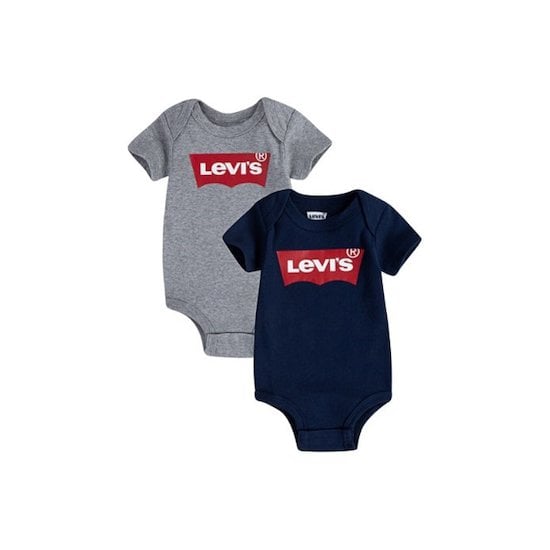 Lot 2 Bodies Gris  de Levi's Kids