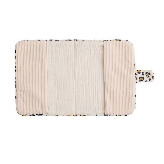 Protège carnet de santé en velours côtelé Léopard Beige  de Sauthon Baby Déco Protège carnet de santé en velours côtelé Léopard Beige  de Sauthon Baby Déco