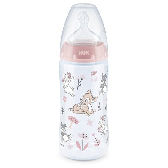 Set de 2 Biberons NUK First Choice+ 300 ml 6-18 mois Rose et Gris