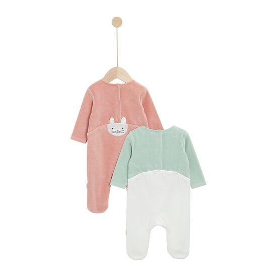 Lot de 2 Pyjamas Sauge / Terracotta  de P'tit bisou