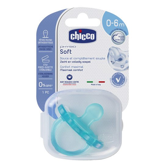 Sucette Physio Soft Bleu 0-6 mois de Chicco
