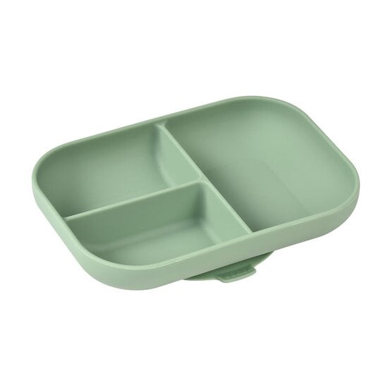 Assiette compartimentée silicone Sage green  de Béaba