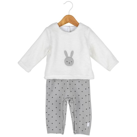 Combilongue Lapin Câlin Ecru 6 mois de P'tit bisou