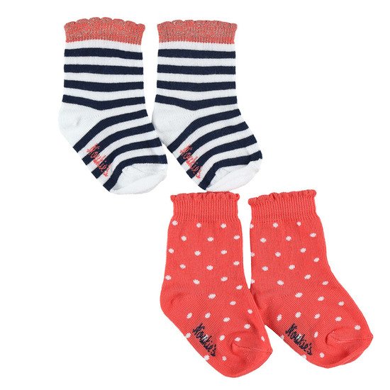 2 paires de chaussettes collection Bord de mer été 2019 Fille Rouge 20 de Noukies