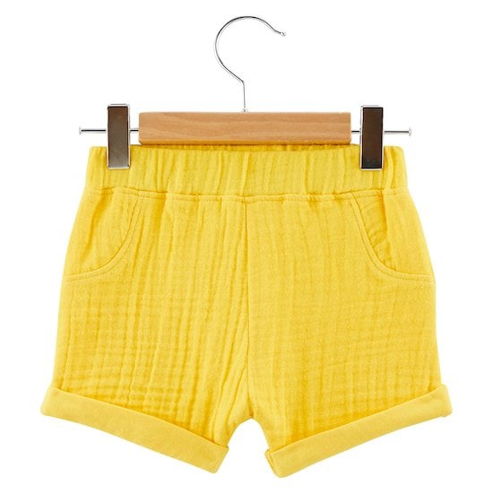 Short mousseline Little Friends Jaune 1 mois de P'tit bisou