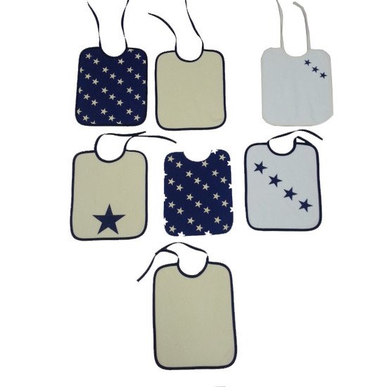7x Étoiles bavoirs naissance