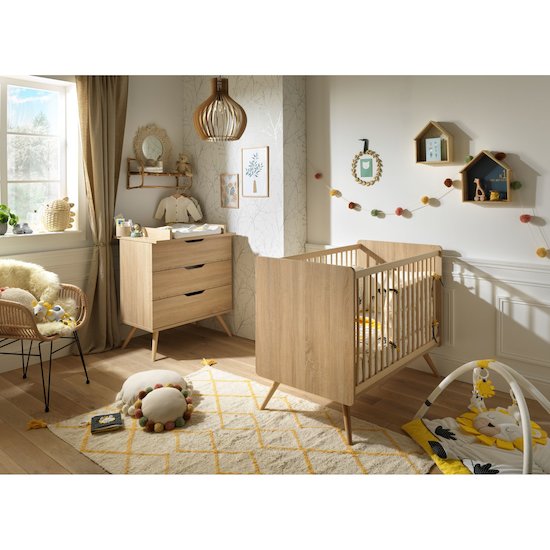 Sixties Lit Bebe 60x1 Bois De Sauthon Baby S Sweet Home Lits 60x1 Evolutifs Aubert