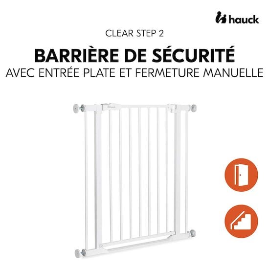 Barrière de sécurité fermeture manuelle Blanc  de Hauck