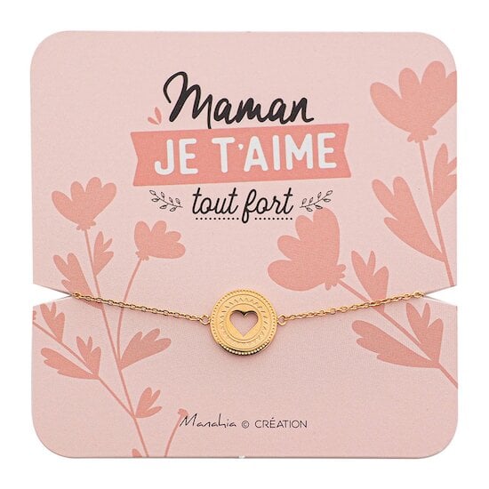 Bracelet médaillon maman   de Manahia