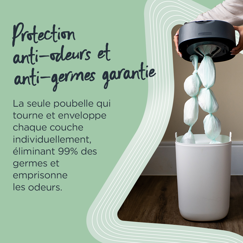 Poubelle à couches Anti-Odeur Twist & Click Tommee Tippee - Blanc