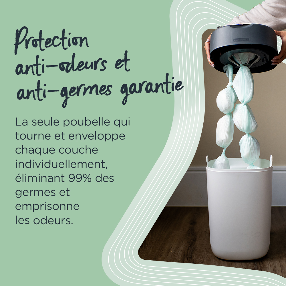 TOMMEE TIPPEE Recharges Poubelle a Couches Twist & Click avec GREENFILM  Antibactérien d'Origine Durable, Lot de 18 - Zoma