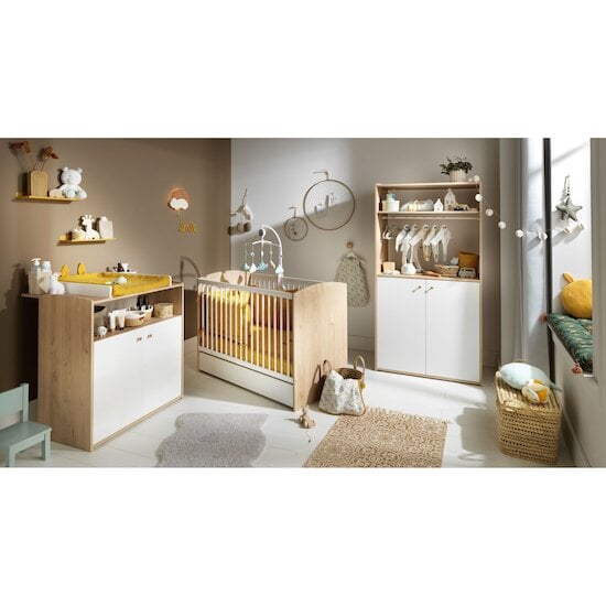 Chambre Alice : Lit 60x120 cm + armoire + commode   de Sauthon Baby's Sweet Home