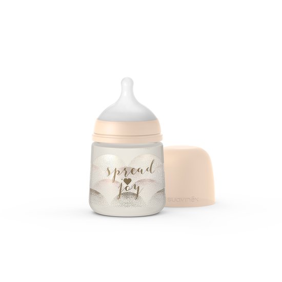 Spread Joy Biberon tétine ronde Beige 150 ml de Suavinex