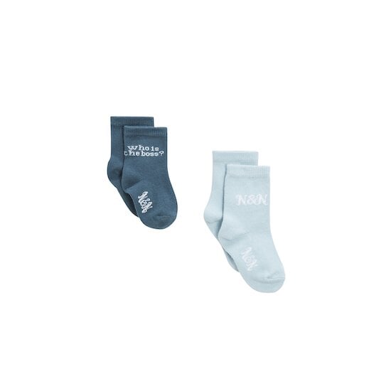 Tropicool Lot 2 Paires de chaussettes Bleu/Blanc  de Nano & nanette