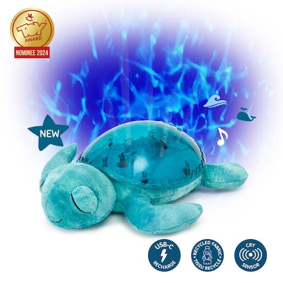 Veilleuse Tortue Tranquil Turtle Rechargeable Aqua  de Cloud B