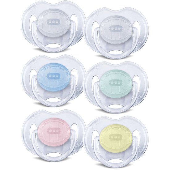 2 sucettes silicone transparentes Aléatoire 0-6 mois de Philips AVENT