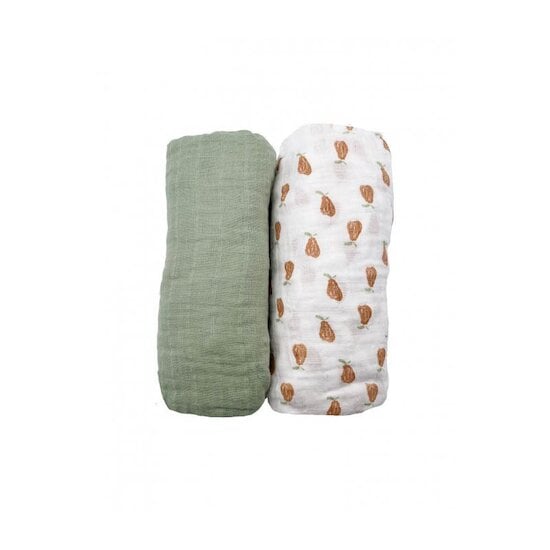 Botanica Lot de 2 draps housse bio   de Sauthon Baby Déco