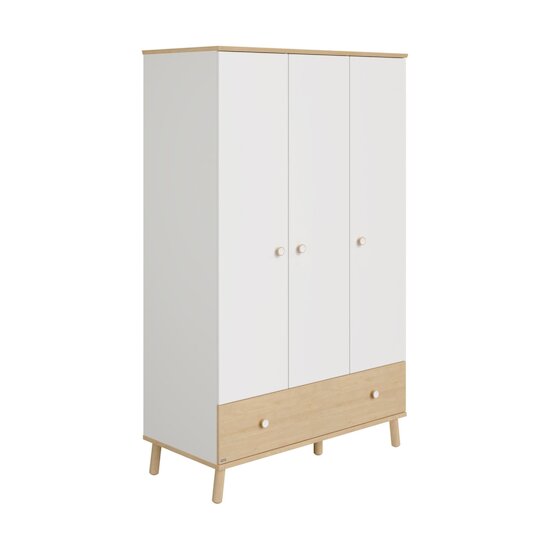 Ylvie Armoire 3 portes Blanc Craie/Beige Bouleau  de Paidi