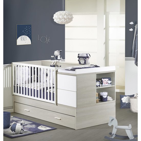 New Opale Lit Combine Evolutif 70x140 Frene De Sauthon Baby S Sweet Home Ensembles Evolutifs Aubert