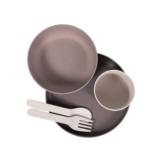 B-Set Vaisselle Bio 5 pièces Gris  de Bo Jungle B-Set Vaisselle Bio 5 pièces Gris  de Bo Jungle