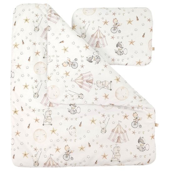 Berceau Moïse à roulettes Circus Blanc  de Bisal