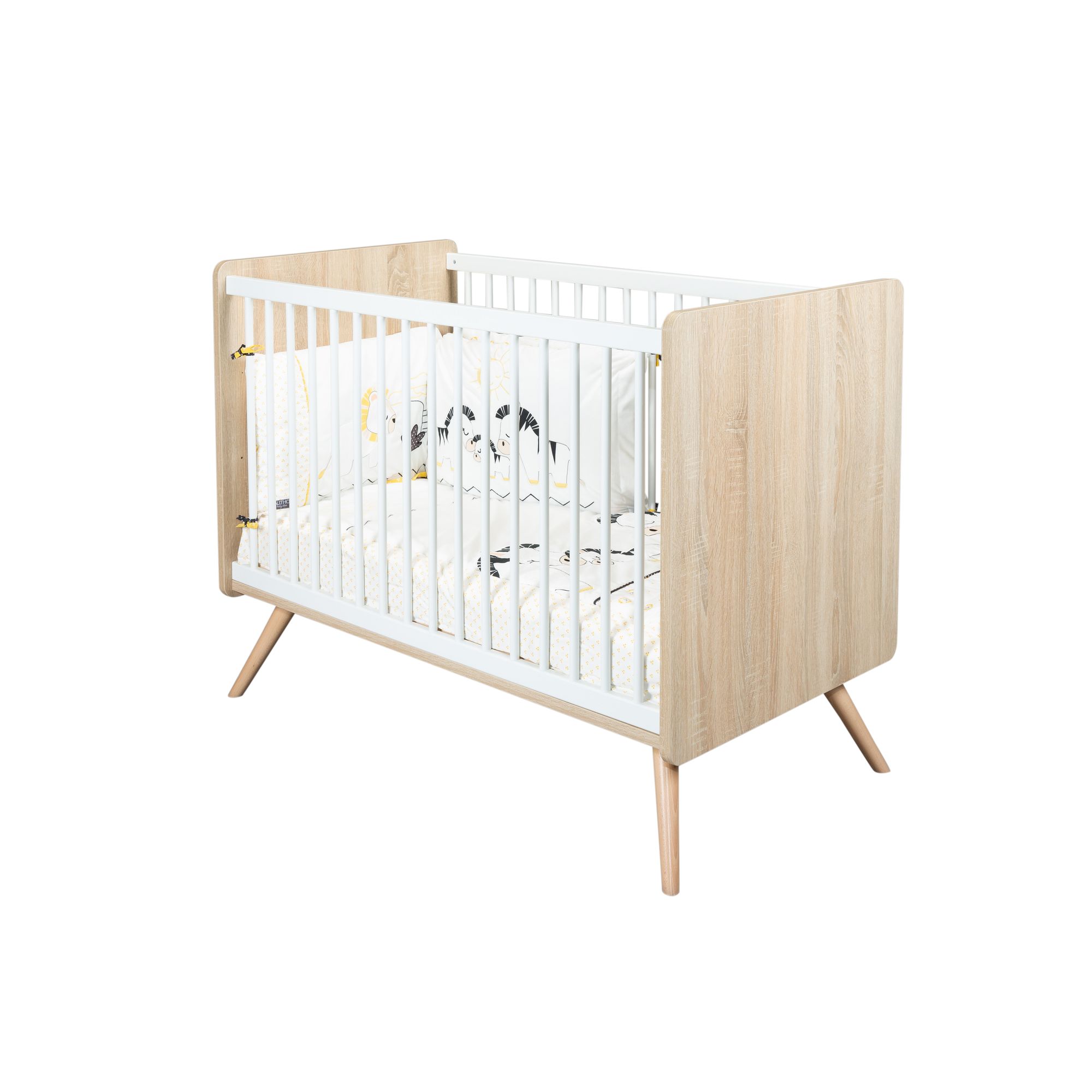 Sixties Lit Bebe 60x1 Blanc De Sauthon Baby S Sweet Home Lits 60x1 Evolutifs Aubert