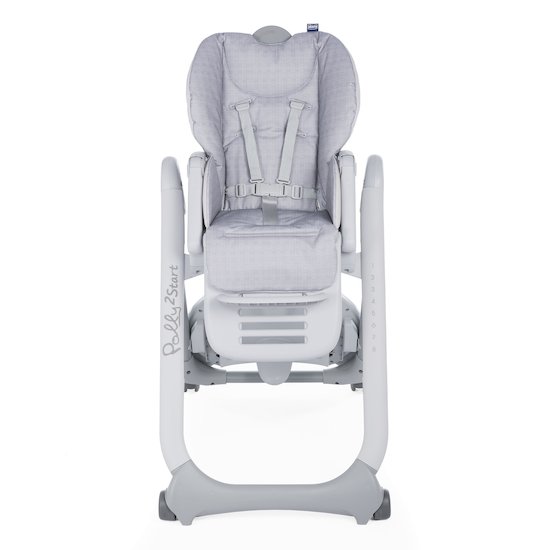 Chaise Polly 2 Start 4 Roues Happy Silver De Chicco Chaises Hautes Reglables Aubert
