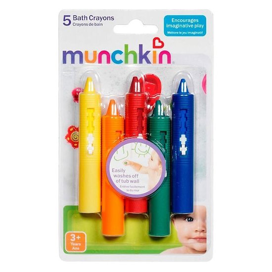 Lot de 5 crayons pour le bain   de Munchkin Lot de 5 crayons pour le bain   de Munchkin
