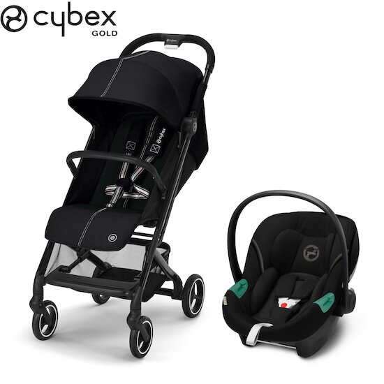 Poussette Cybex Eezy S Twist PLUS 2 - Châssis Black/ Siège Lava Grey +  Coque Auto Aton 5 - Deep Black (2022) - Univers Poussette