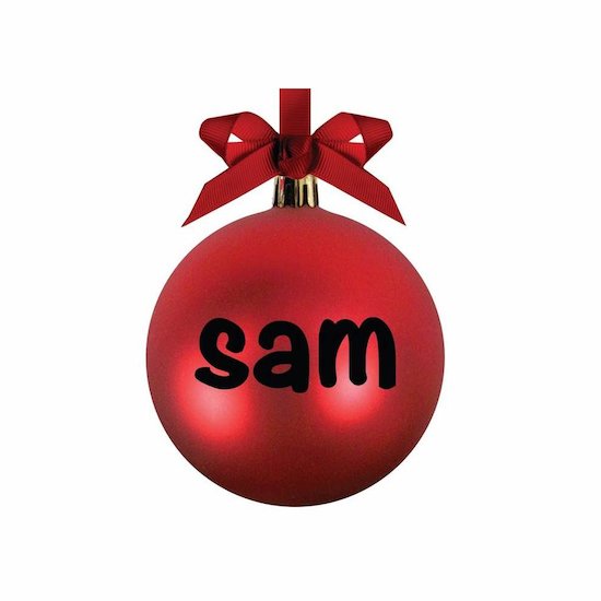 Boule de noël personnalisée Rouge  de Pearhead