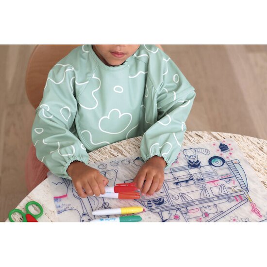 Bavoir à manches évolutif 2en1 Vert Sauge  de Béaba