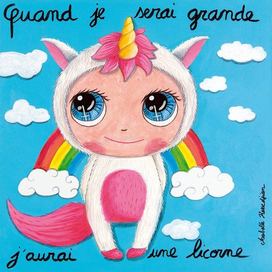 Tableau Licorne 30 x 30 cm de Label Tour