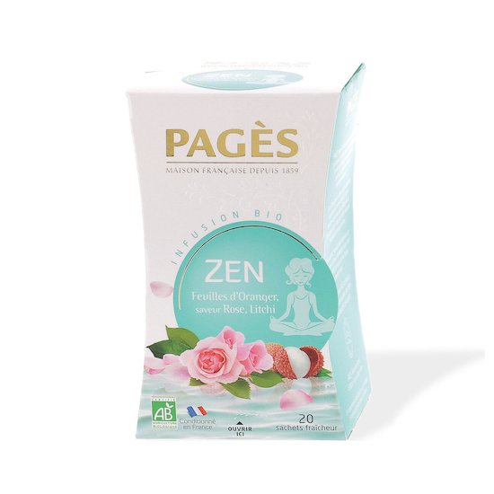 Infusion bio zen rose/litchi Bleu  de PAGÈS