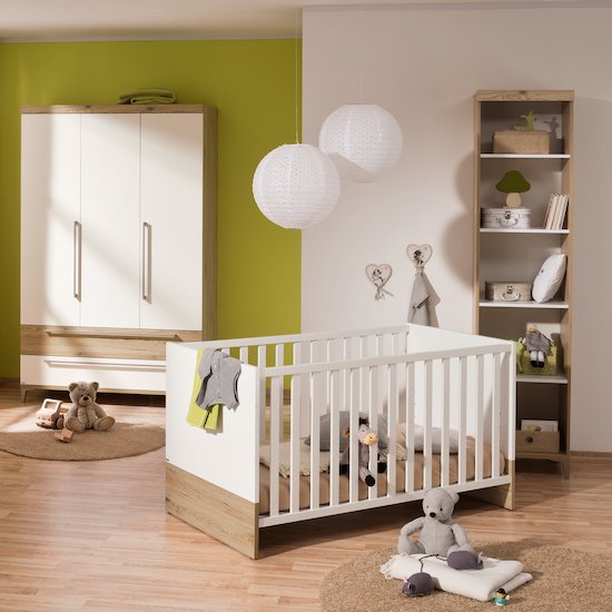 Remo Etagère 5 cases Blanc/Chêne  de Paidi Remo Etagère 5 cases Blanc/Chêne  de Paidi