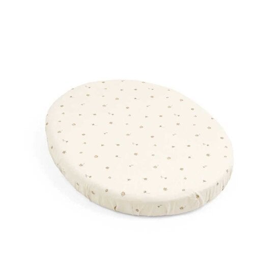 Drap-housse Stokke® Sleepi™ Mini Flower Écru  de Stokke® Drap-housse Stokke® Sleepi™ Mini Flower Écru  de Stokke®