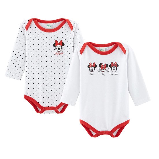 Minnie Lot De 2 Bodies Manches Longues Blanc Rouge De Disney Baby Minnie Aubert Minnie Lot De 2 Bodies Manches Longues Blanc Rouge De Disney Baby Minnie Aubert
