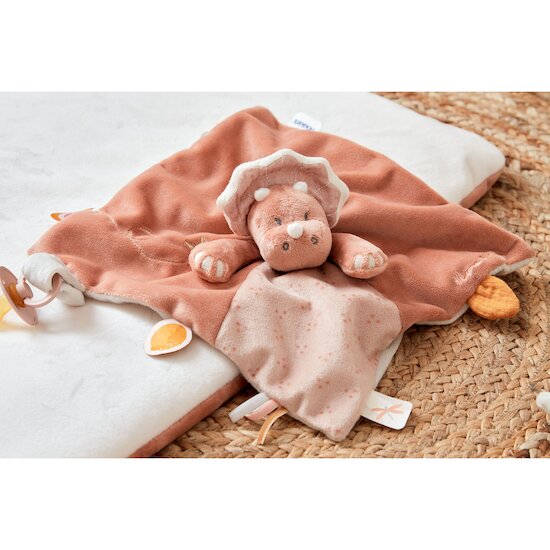 Popsie, Gigi & Louli Doudou Popsie Veloudoux Rose  de Noukies Popsie, Gigi & Louli Doudou Popsie Veloudoux Rose  de Noukies