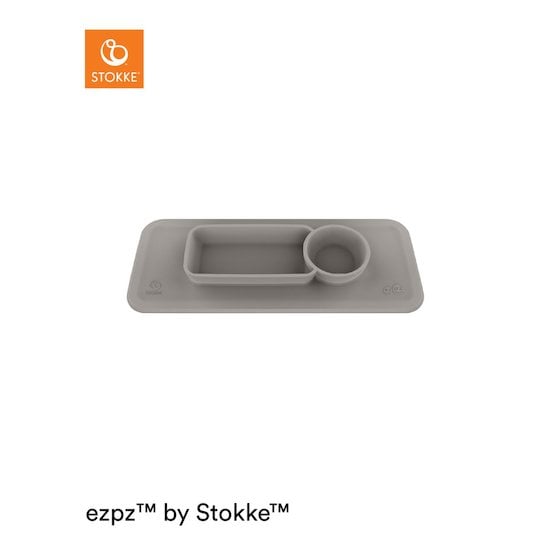 Set de table Ezpz™ pour Clikk Tray™ Soft Grey  de Stokke®