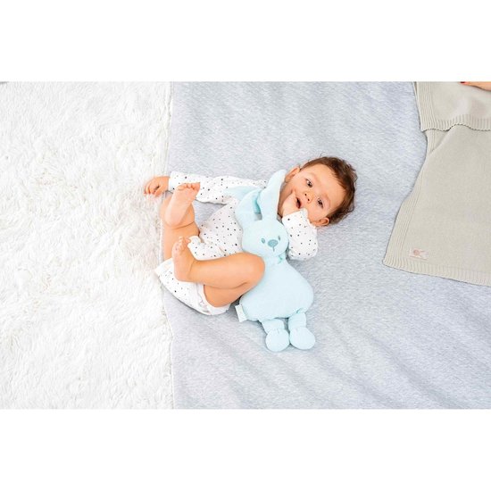 Lapidou peluche lapin tricot Menthe  de Nattou