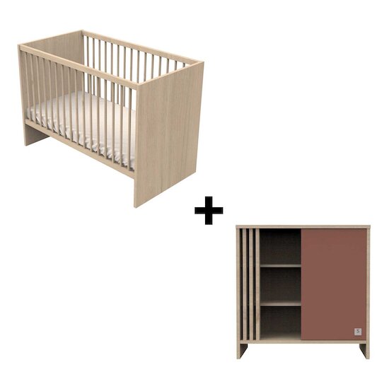 Chambre Tokyo Duo : Lit 60 x 120 + Commode   de Sauthon Baby's Sweet Home Chambre Tokyo Duo : Lit 60 x 120 + Commode   de Sauthon Baby's Sweet Home